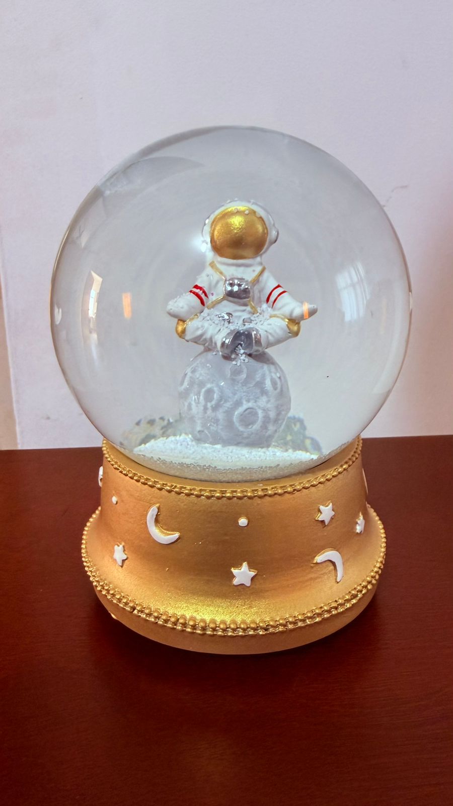 Snow Globe Meditating Astronaut