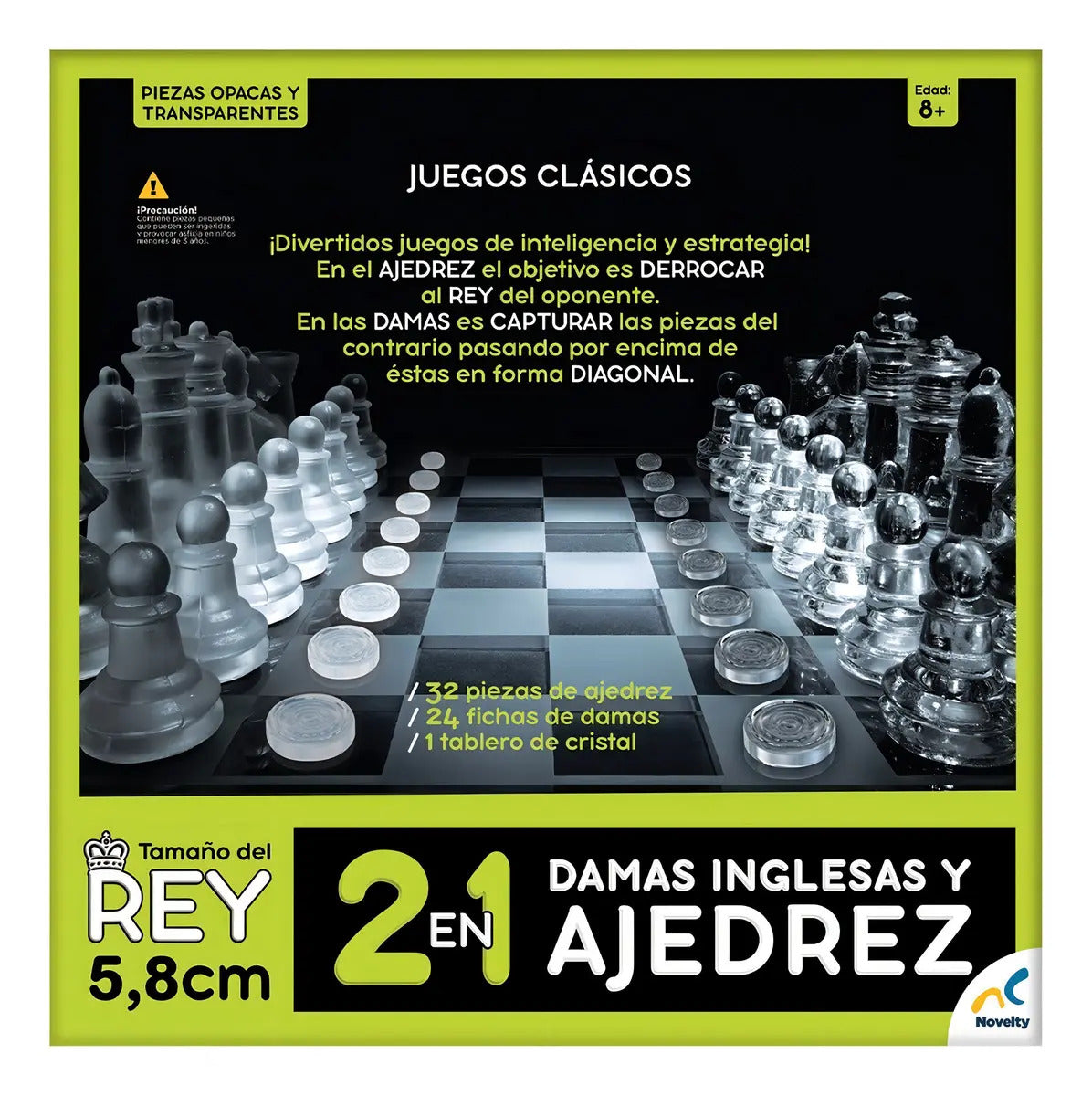 2 en 1 Damas inglesas y Ajedrez